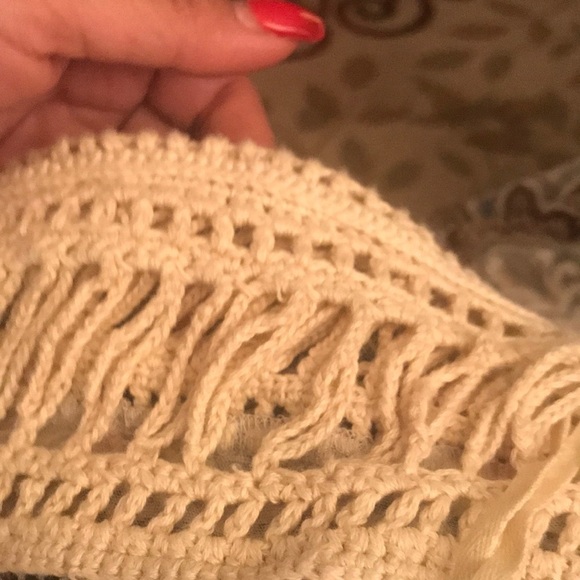 Free people geo print crochet neckline top - Picture 4 of 5